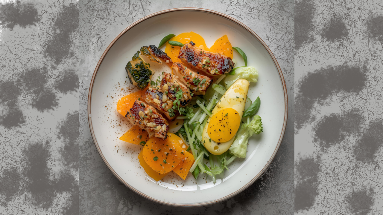 prato colorido e equilibrado